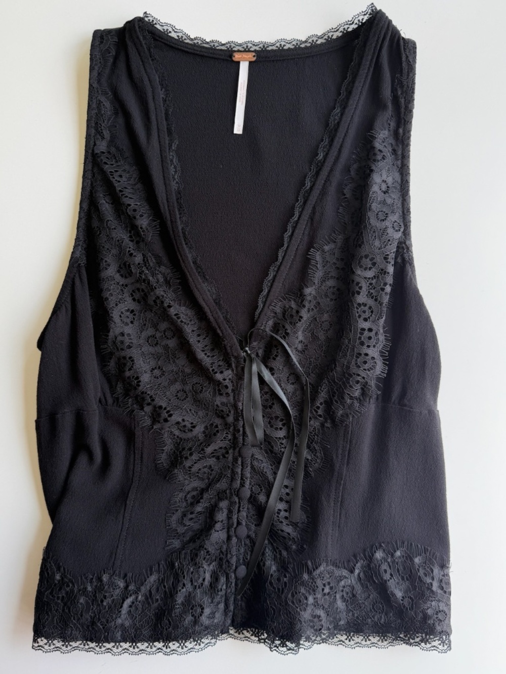Free People Black Lace Tank | Size M